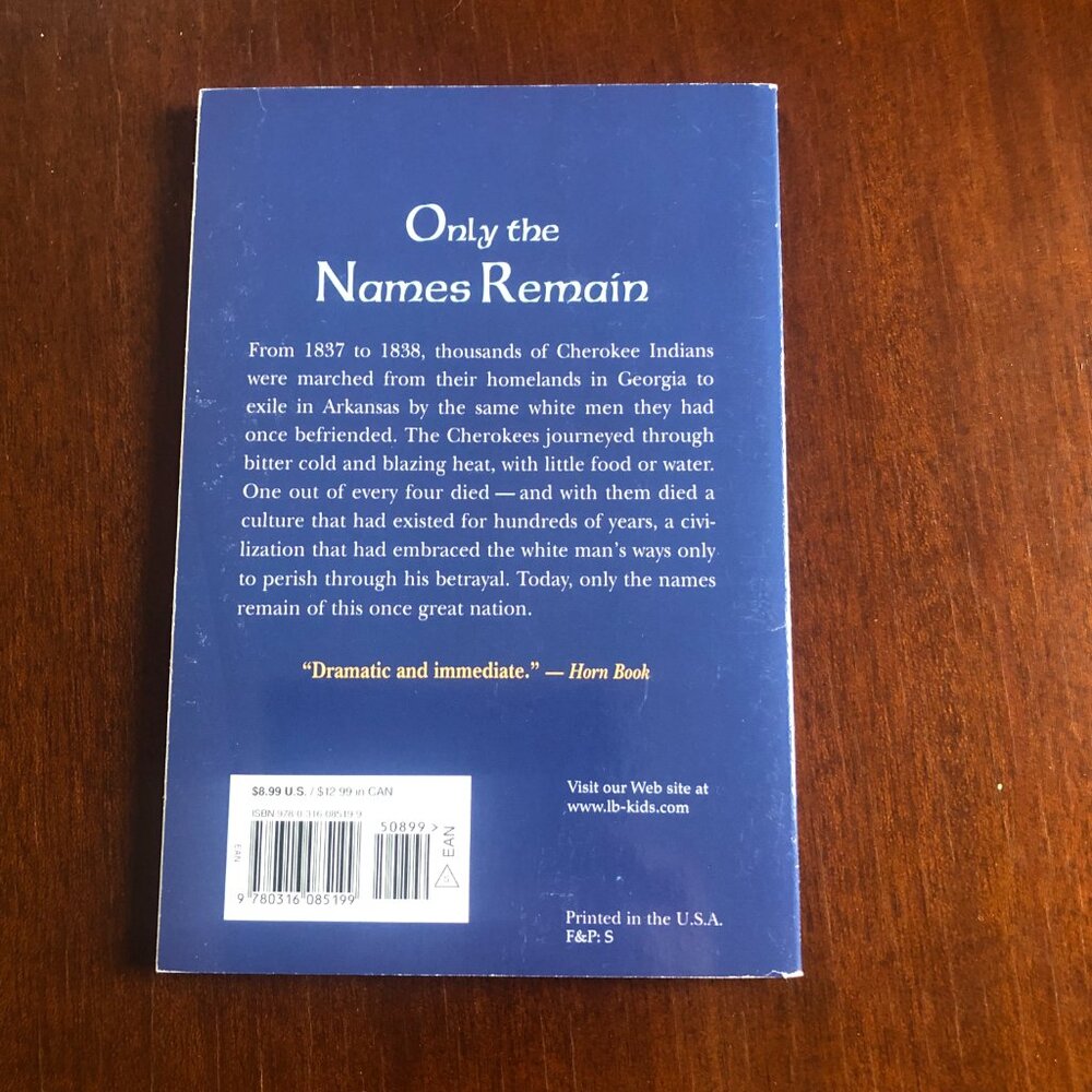 Only the Names Remain - The Cherokees and the Trail of Tears - Alex Bealer - Picture 2 of 2